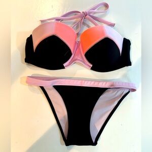 VICTORIA’S SECRET Color Block BIKINI 34D XS